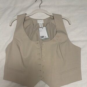 H&M Light Tan Buttoned Vest